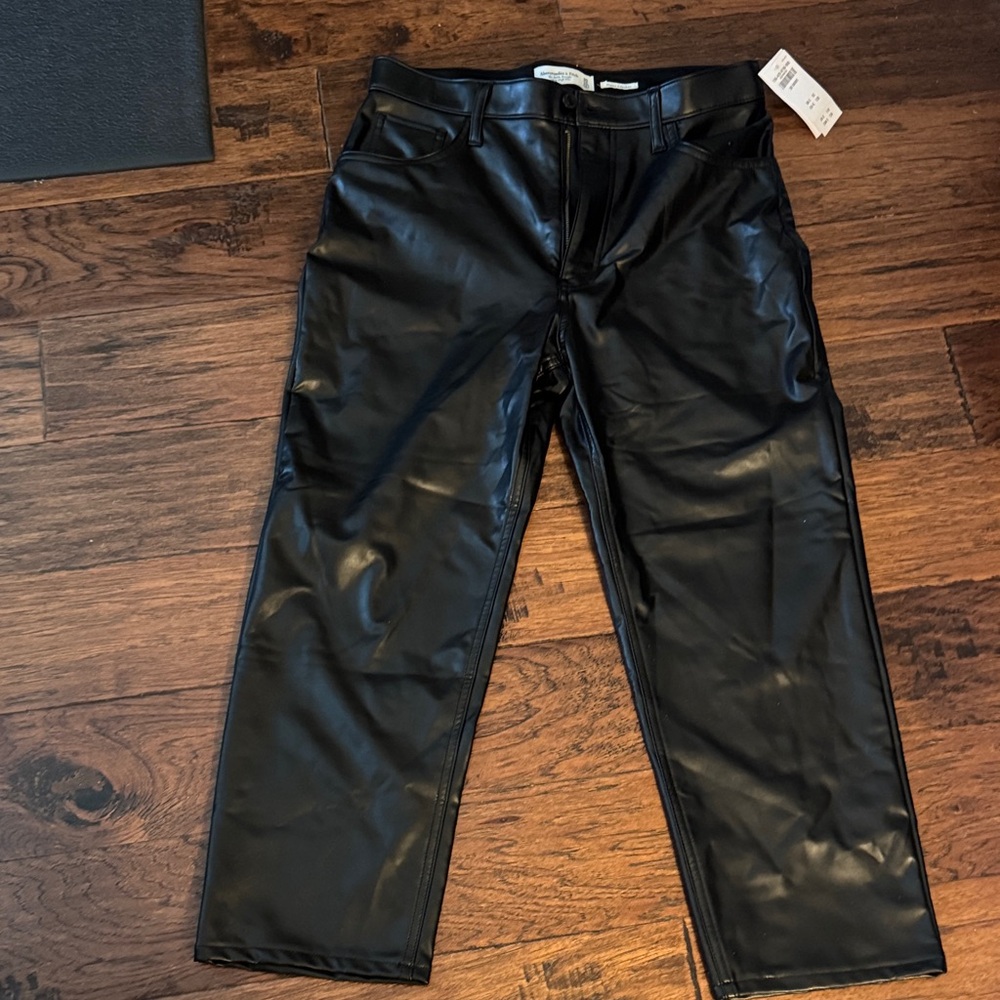 Abercrombie & Fitch Black Leather Pants
